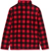 Lands’ End Kids Fleece Quarter Zip(Bright Red Buffalo Plaid)