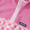 Lands’ End Kids Fleece Quarter Zip(Checker/Fuchsia Pink)