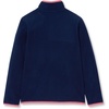 Lands’ End Kids Fleece Quarter Zip(Light Coral/Navy)