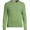 Lands’ End Men’s Fine Gauge Cashmere Sweater(Wild Moss Heather)