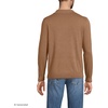 Lands’ End Men’s Long Sleeve Cotton Sweater Polo(Soft Camel Brown Heather)