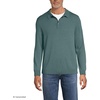 Lands’ End Men’s Long Sleeve Cotton Sweater Polo(Tourmaline)