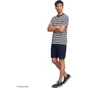Lands’ End Men’s Super-T Short Sleeve T-Shirt(Navy/Ivory Stripe)