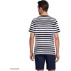 Lands’ End Men’s Super-T Short Sleeve T-Shirt(Navy/Ivory Stripe)
