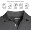Lands’ End Men’s Supima Cotton Polo Shirt(Dark Charcoal Heather)