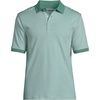 Lands’ End Men’s Supima Cotton Polo Shirt(Mineral Aqua Stripe)