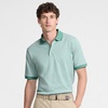 Lands’ End Men’s Supima Cotton Polo Shirt(Mineral Aqua Stripe)