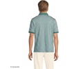 Lands’ End Men’s Supima Cotton Polo Shirt(Mineral Aqua Stripe)