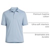 Lands’ End Men’s Supima Cotton Polo Shirt(Pale Slate Blue)