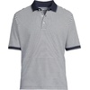 Lands’ End Men’s Supima Cotton Polo Shirt(Radiant Navy Double Stripe)