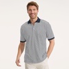 Lands’ End Men’s Supima Cotton Polo Shirt(Radiant Navy Double Stripe)