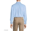 Lands’ End Men’s Tailored Fit No Iron Solid American-Grown Supima Cotton Oxford Dress Shirt(Blue)
