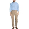 Lands’ End Men’s Tailored Fit No Iron Solid American-Grown Supima Cotton Oxford Dress Shirt(Blue)