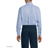 Lands’ End Men’s Tailored Fit No Iron Solid American-Grown Supima Cotton Oxford Dress Shirt(Soft French Blue Plaid)