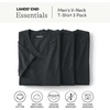 Lands’ End Men’s V-Neck T-Shirt 3 Pack(Black)