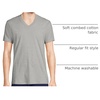 Lands’ End Men’s V-Neck T-Shirt 3 Pack(Gray Heather)