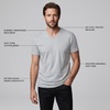 Lands’ End Men’s V-Neck T-Shirt 3 Pack(Gray Heather)