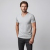Lands’ End Men’s V-Neck T-Shirt 3 Pack(Gray Heather)