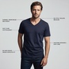 Lands’ End Men’s V-Neck T-Shirt 3 Pack(Multi 3 Pack)