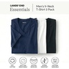 Lands’ End Men’s V-Neck T-Shirt 3 Pack(Multi 3 Pack)