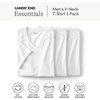 Lands’ End Men’s V-Neck T-Shirt 3 Pack(White)