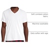 Lands’ End Men’s V-Neck T-Shirt 3 Pack(White)