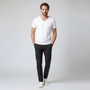 Lands’ End Men’s V-Neck T-Shirt 3 Pack(White)