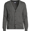 Men’s Fine Gauge Cotton Cardigan(Charcoal Heather)