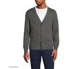 Men’s Fine Gauge Cotton Cardigan(Charcoal Heather)