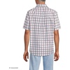 Men’s Short Sleeve No Iron Twill Shirt(Sea Salt Pink/Navy Plaid)