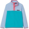 Lands’ End Kids Fleece Quarter Zip(Ceramic Blue/Sky Blue)