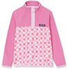 Lands’ End Kids Fleece Quarter Zip(Checker/Fuchsia Pink)