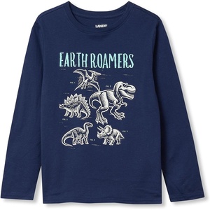 Lands’ End Boys Graphic T Shirt(Dino/Navy)