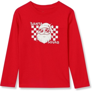 Lands’ End Boys Graphic T Shirt(Santa/Bright Red)