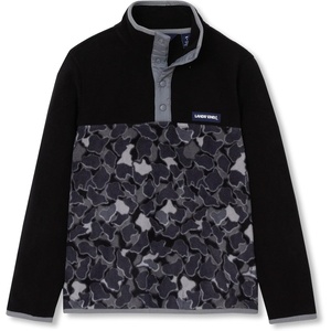 Lands’ End Kids Fleece Quarter Zip(Bubbles/Iron Gate/Black)