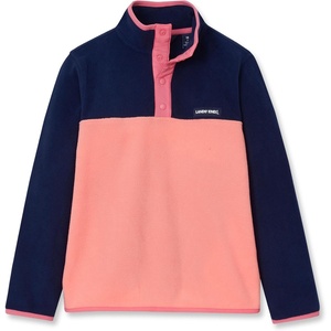 Lands’ End Kids Fleece Quarter Zip(Light Coral/Navy)