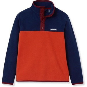 Lands’ End Kids Fleece Quarter Zip(Orange/Navy)