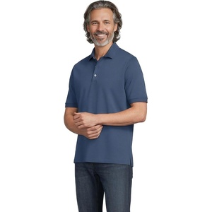 Lands’ End Men’s Supima Cotton Polo Shirt(Nightfall Blue)