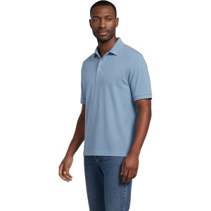 Lands’ End Men’s Supima Cotton Polo Shirt(Pale Slate Blue)