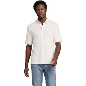 Lands’ End Men’s Supima Cotton Polo Shirt(Soft Canvas Heather)