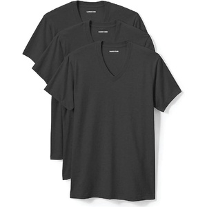 Lands’ End Men’s V-Neck T-Shirt 3 Pack(Black)