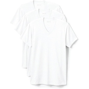 Lands’ End Men’s V-Neck T-Shirt 3 Pack(White)