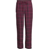 Lands’ End Men’s Flannel Pajama Pants(Burgundy/Radiant Navy Plaid)