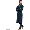 Lands’ End Men’s Fleece Robe(Liberty Blue/Pine Blackwatch)