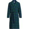 Lands’ End Men’s Fleece Robe(Liberty Blue/Pine Blackwatch)