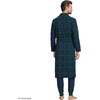 Lands’ End Men’s Fleece Robe(Liberty Blue/Pine Blackwatch)