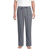 Lands’ End Men’s Flannel Pajama Pants(Gray Stone/Black Plaid)