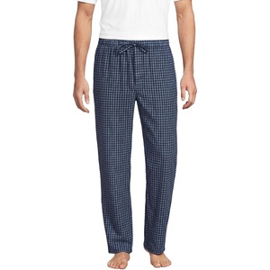 Lands’ End Men’s Flannel Pajama Pants(Nightfall Blue/Navy Plaid)