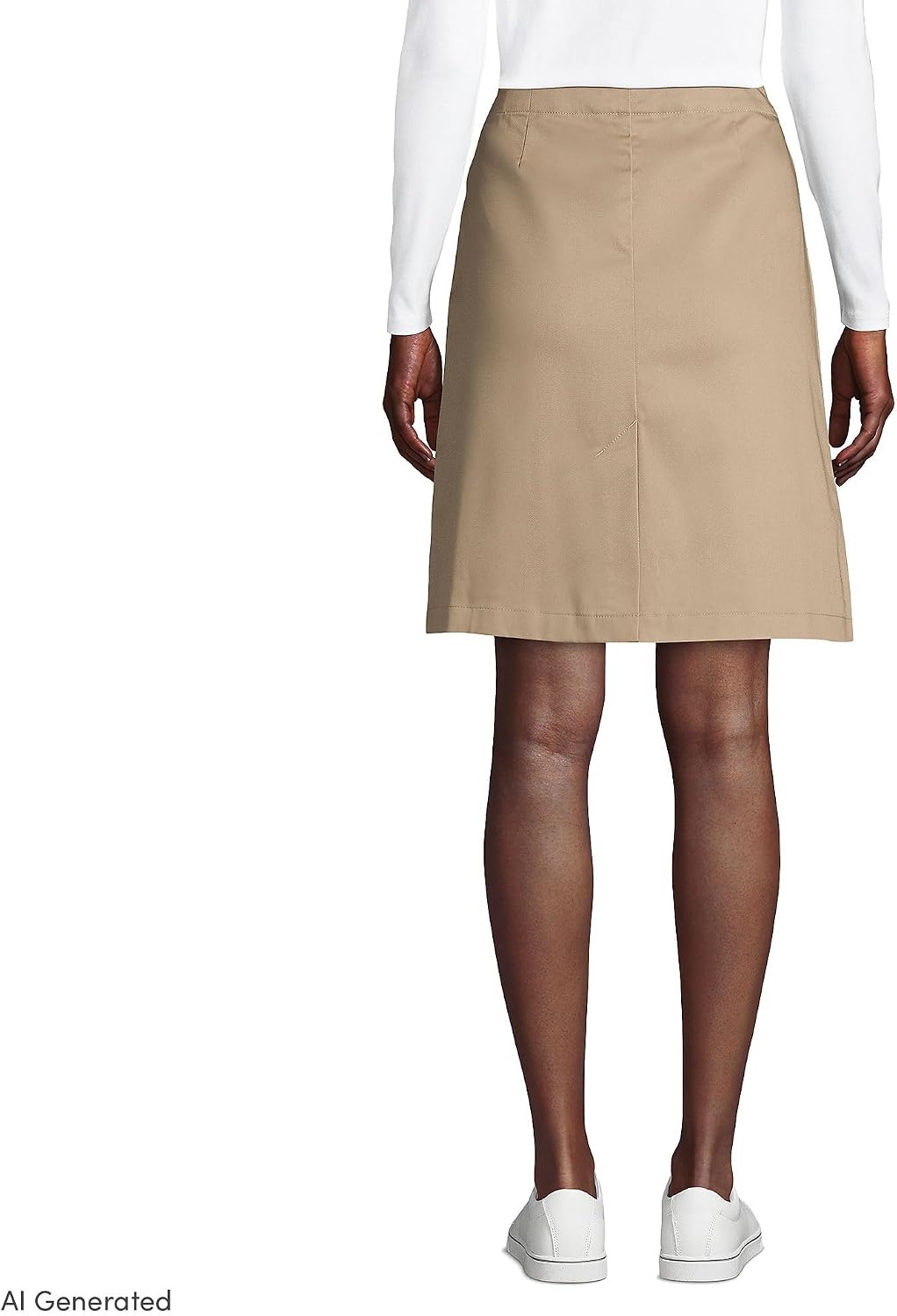 image:imageSchool Uniform Young Womens Blend Chino Skort Above KneeKhaki