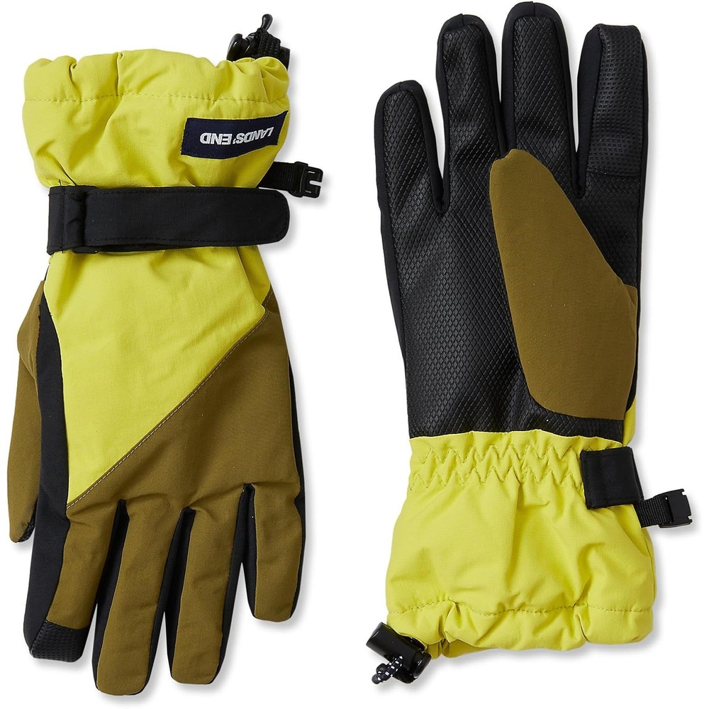 image:imageLands End Kids Squall GlovesAvocado GreenPale Yellow